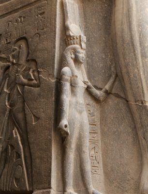 Sculpture in Luxor Temple in Luxor City, Egypt